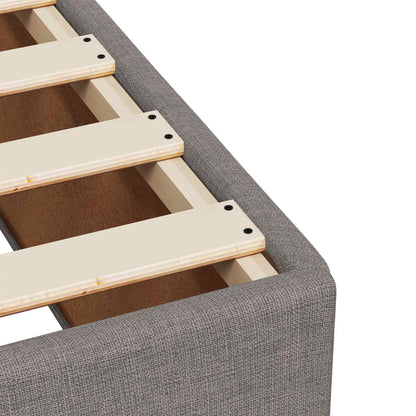 Letto box spring con materasso Tortora 120 x 200 cm Tessuto | homemem39
