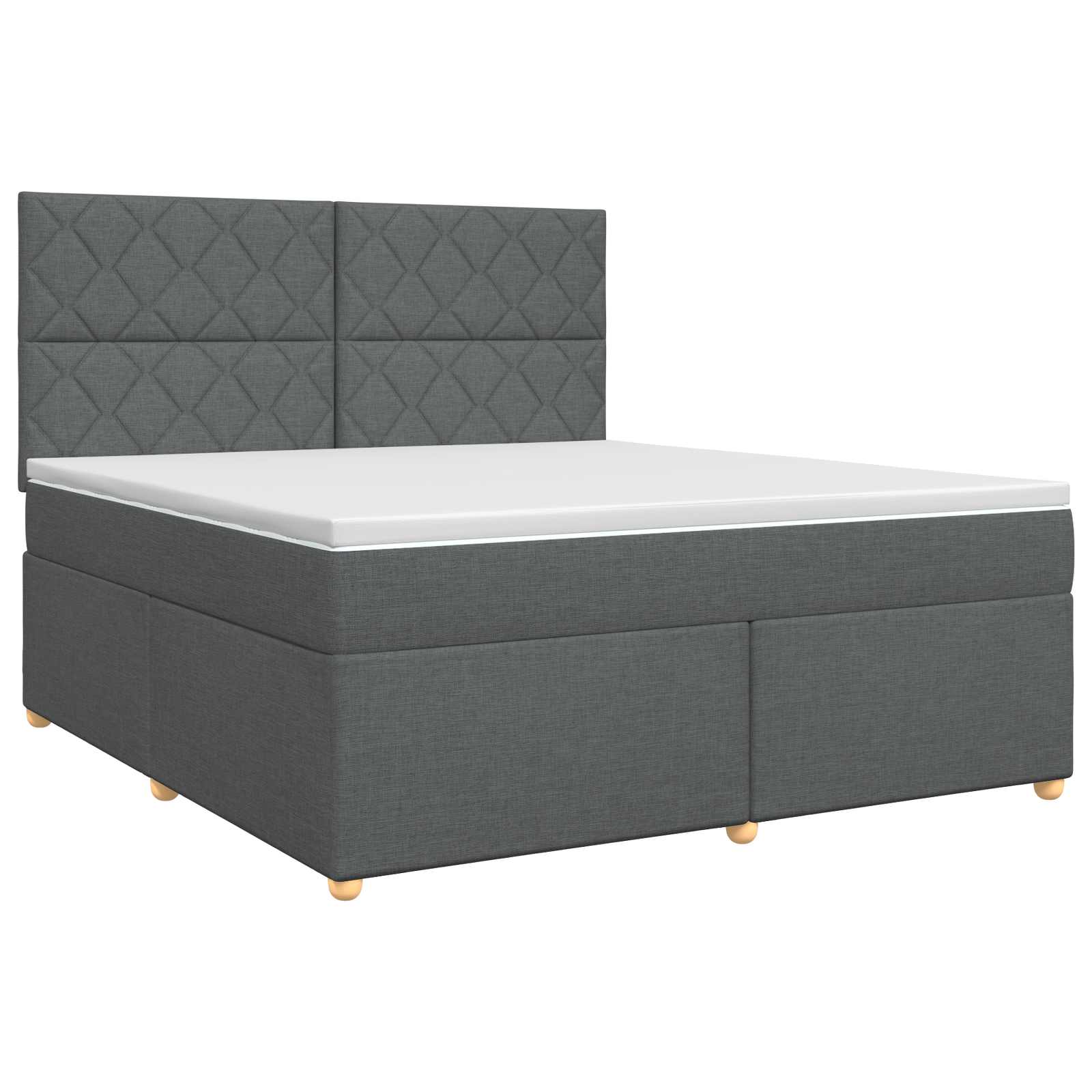 Letto box spring con materasso Grigio Scuro 140 x 190 cm | homemem39