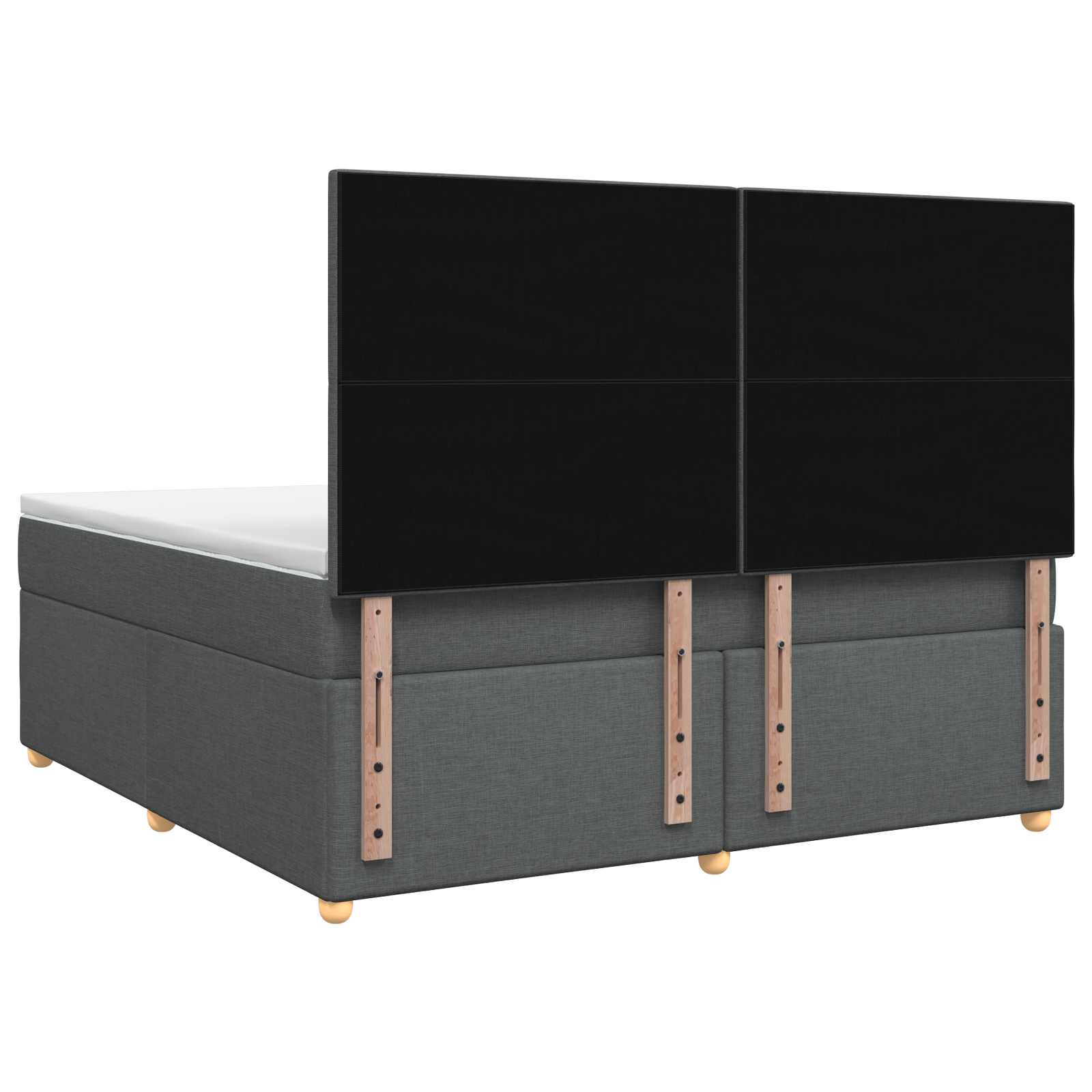 Letto box spring con materasso Grigio Scuro 140 x 190 cm | homemem39