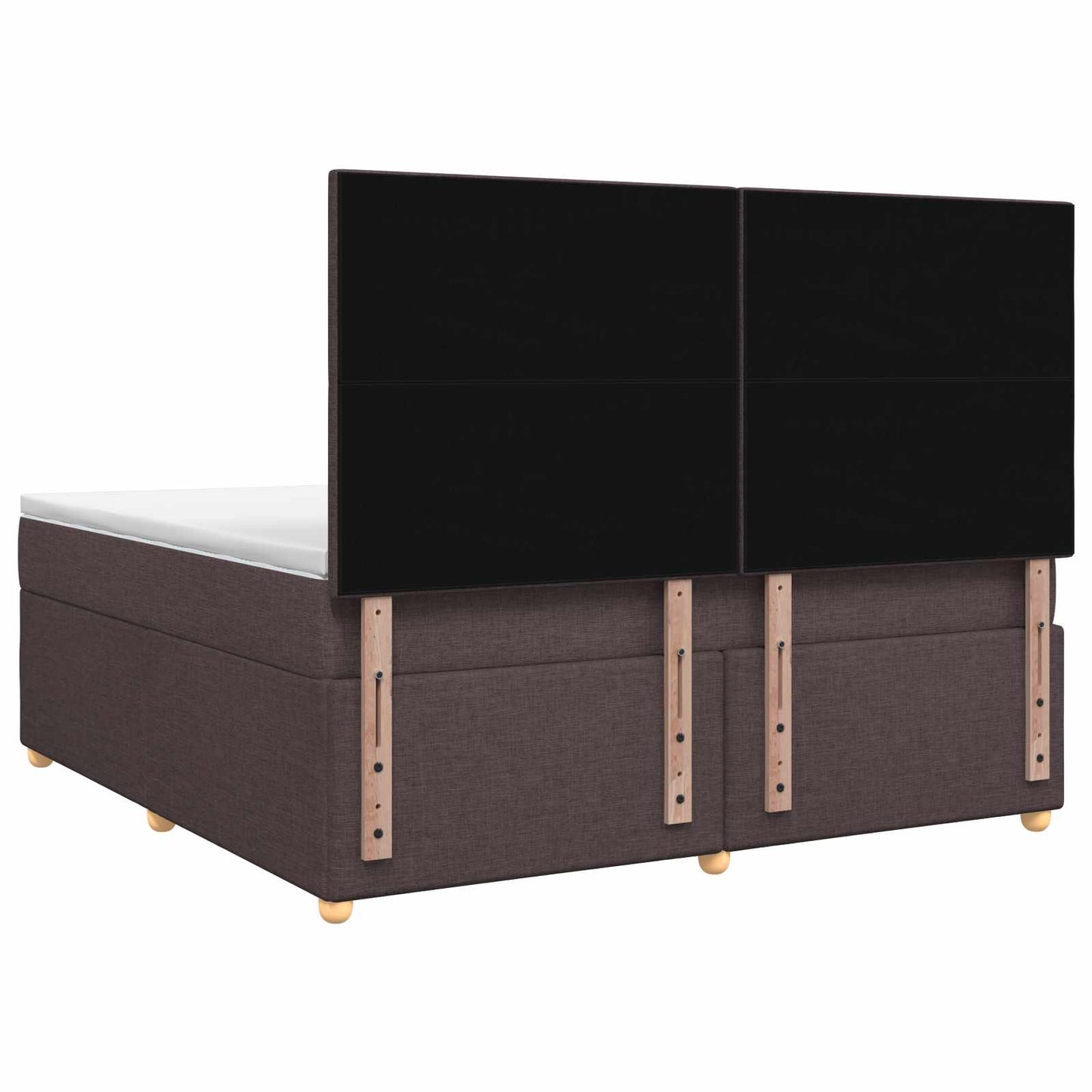 Letto box spring con materasso Marrone Scuro 140 x 190 cm | homemem39