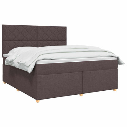 Letto box spring con materasso Marrone Scuro 140 x 190 cm | homemem39