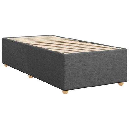 Letto box spring con materasso Grigio Scuro Singolo Tessuto