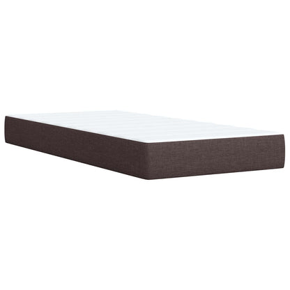 Letto box spring con materasso Marrone Scuro 100 x 200 cm