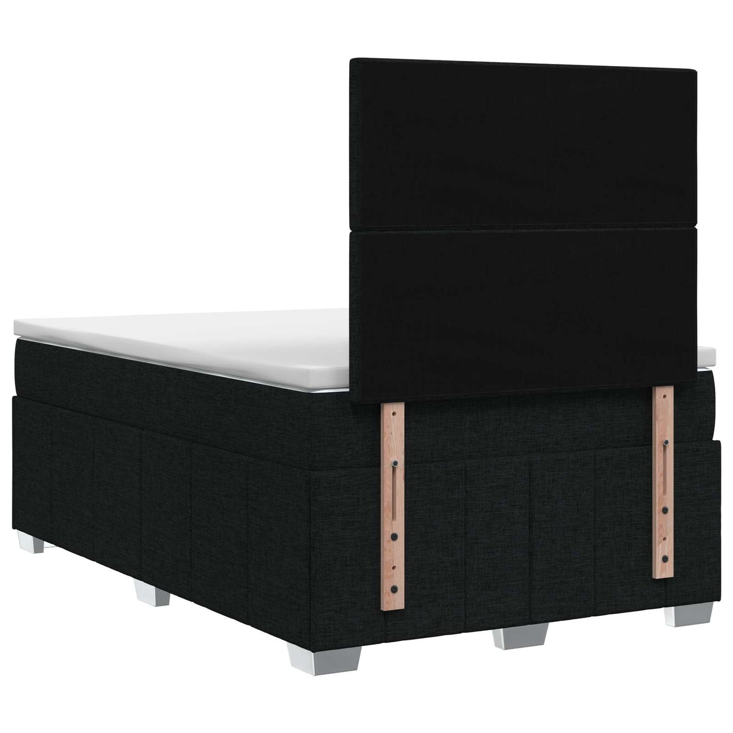 Letto box spring con materasso Nero 120 x 200 cm Tessuto | homemem39