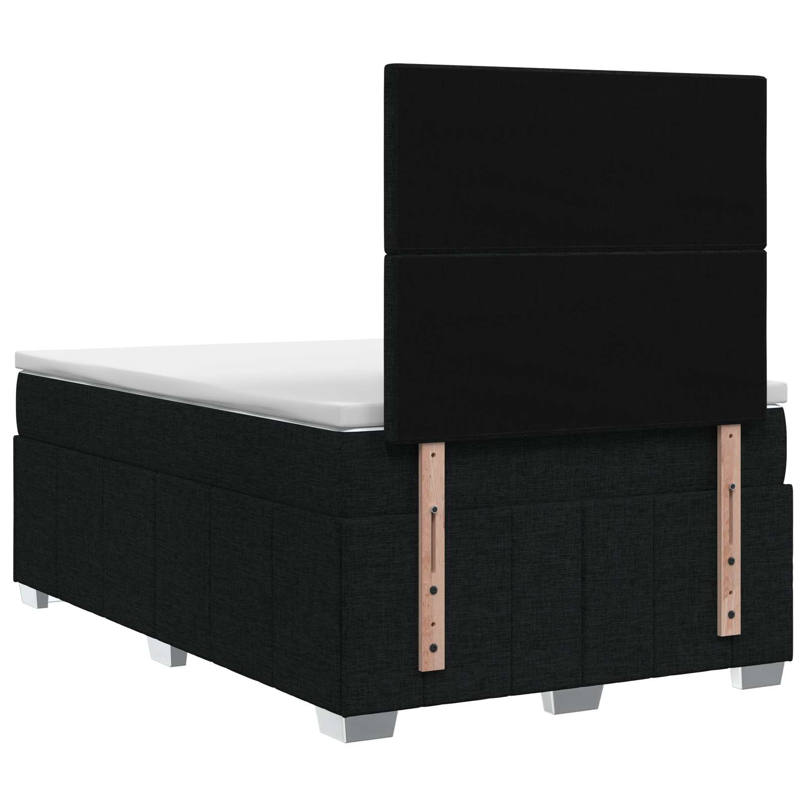 Letto box spring con materasso Nero 120 x 200 cm Tessuto | homemem39