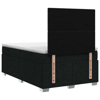 Letto box spring con materasso Nero 120 x 200 cm Tessuto | homemem39