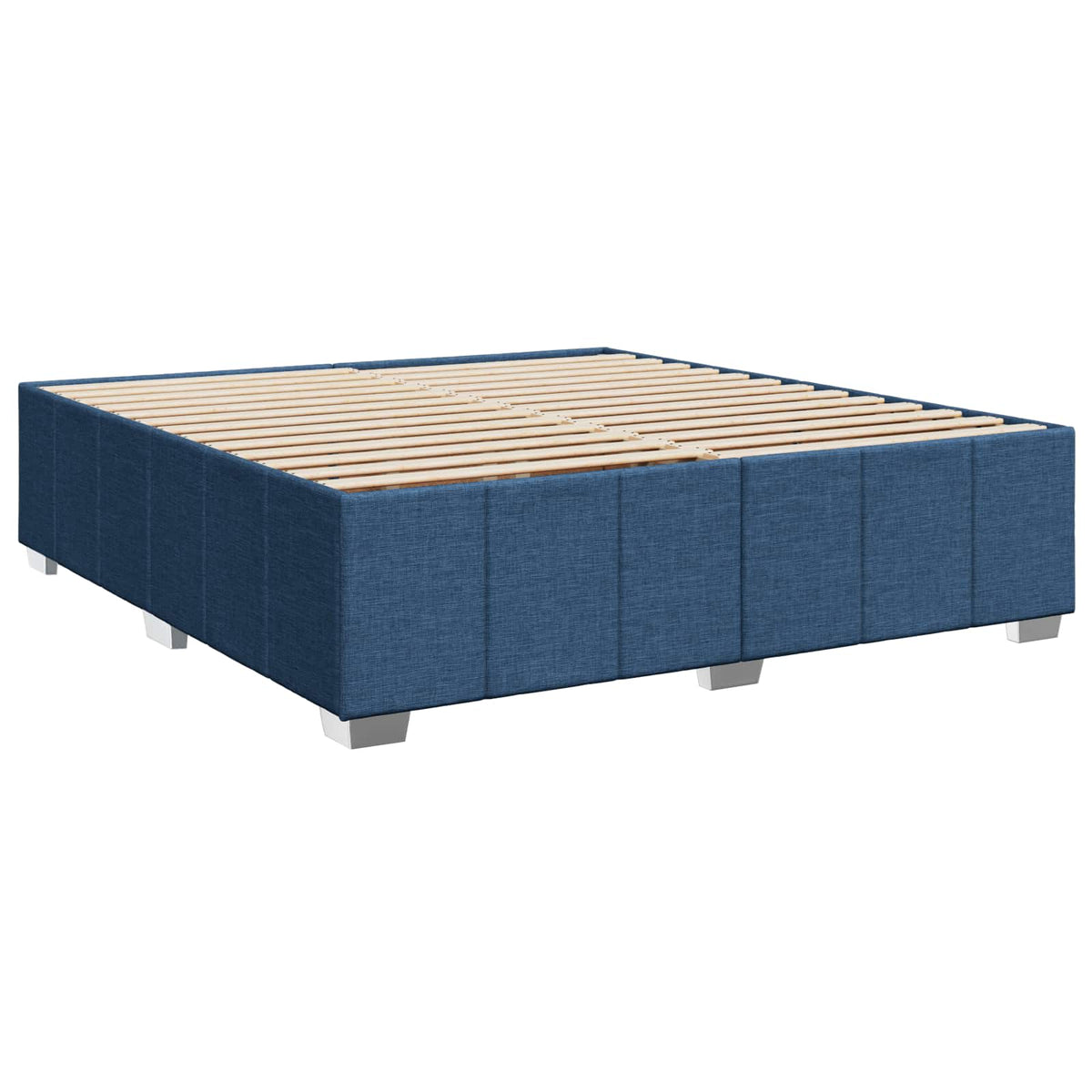 Letto box spring con materasso Blu 200 x 200 cm Tessuto | homemem39