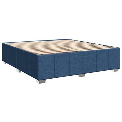 Letto box spring con materasso Blu 200 x 200 cm Tessuto | homemem39