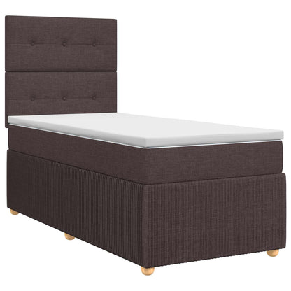 Letto box spring con materasso Marrone Scuro 80 x 200 cm | homemem39
