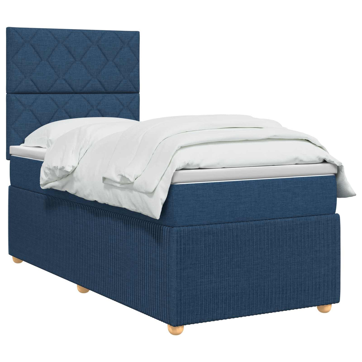 Letto box spring con materasso Blu 80 x 200 cm Tessuto | homemem39
