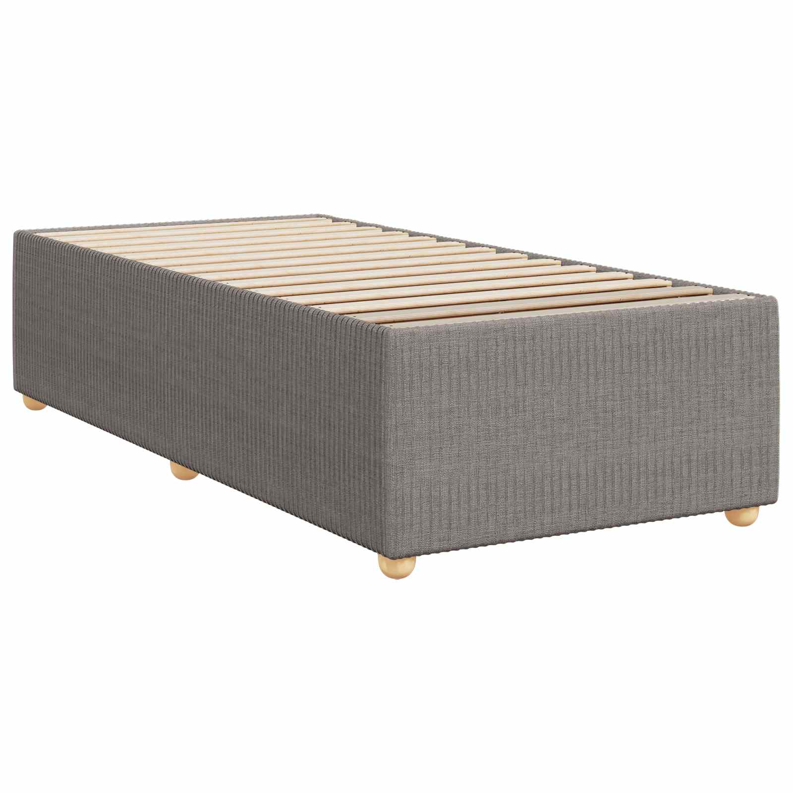 Letto box spring con materasso Tortora 100 x 200 cm Tessuto | homemem39
