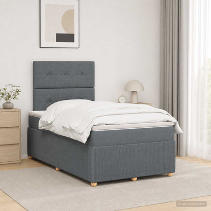 Letto box spring con materasso Grigio Scuro 120 x 200 cm | homemem39