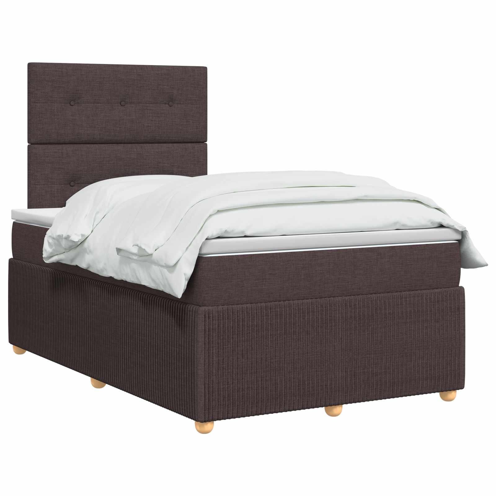 Letto box spring con materasso Marrone Scuro 120 x 200 cm | homemem39