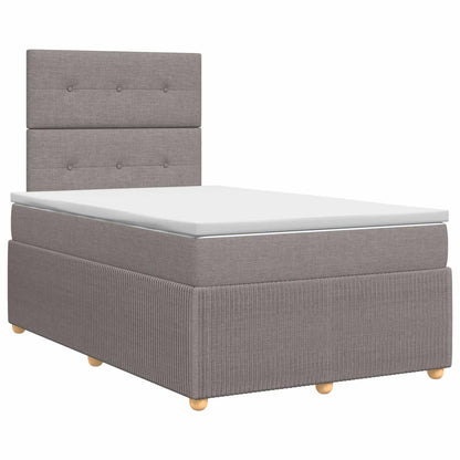 Letto box spring con materasso Tortora 120 x 200 cm Tessuto | homemem39
