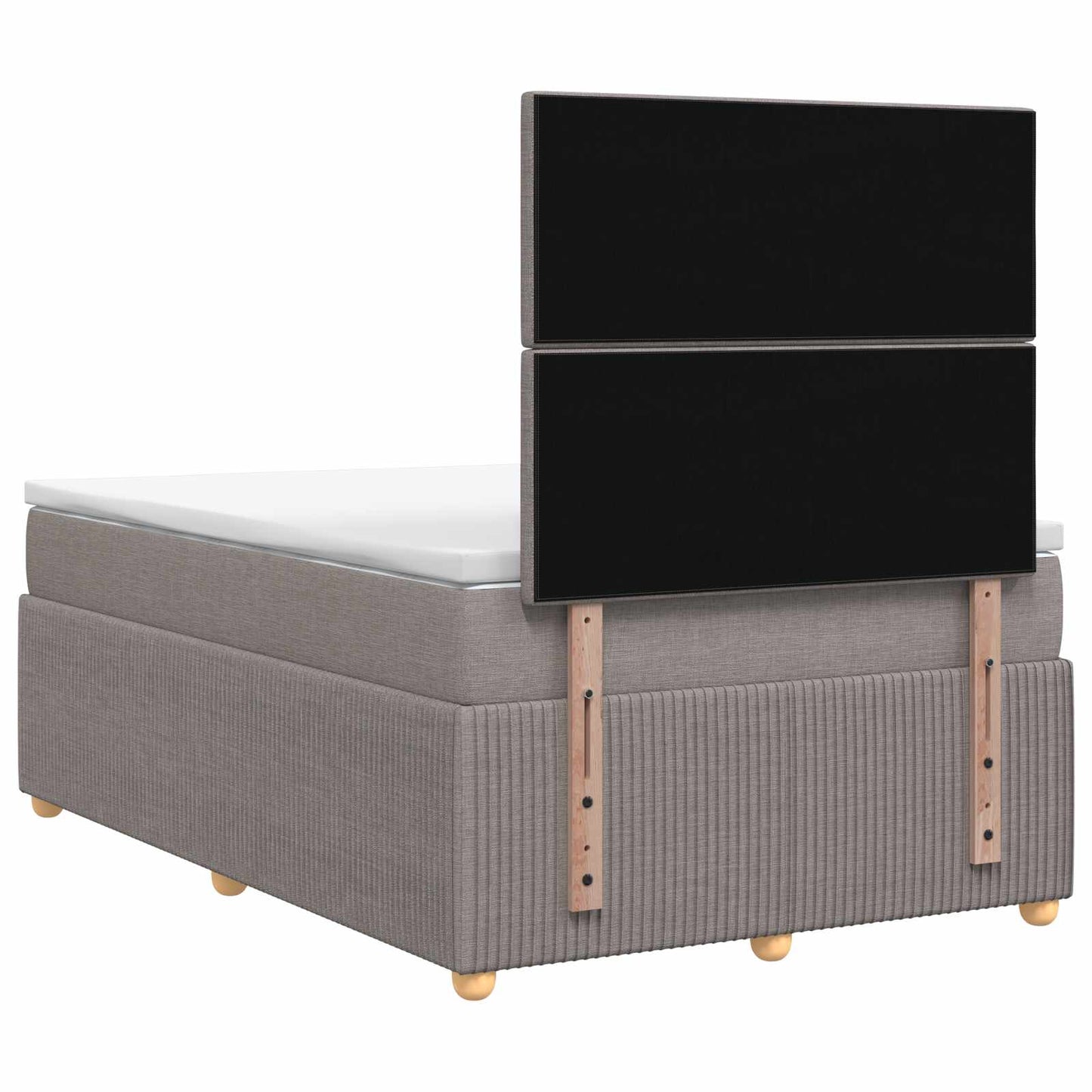 Letto box spring con materasso Tortora 120 x 200 cm Tessuto | homemem39