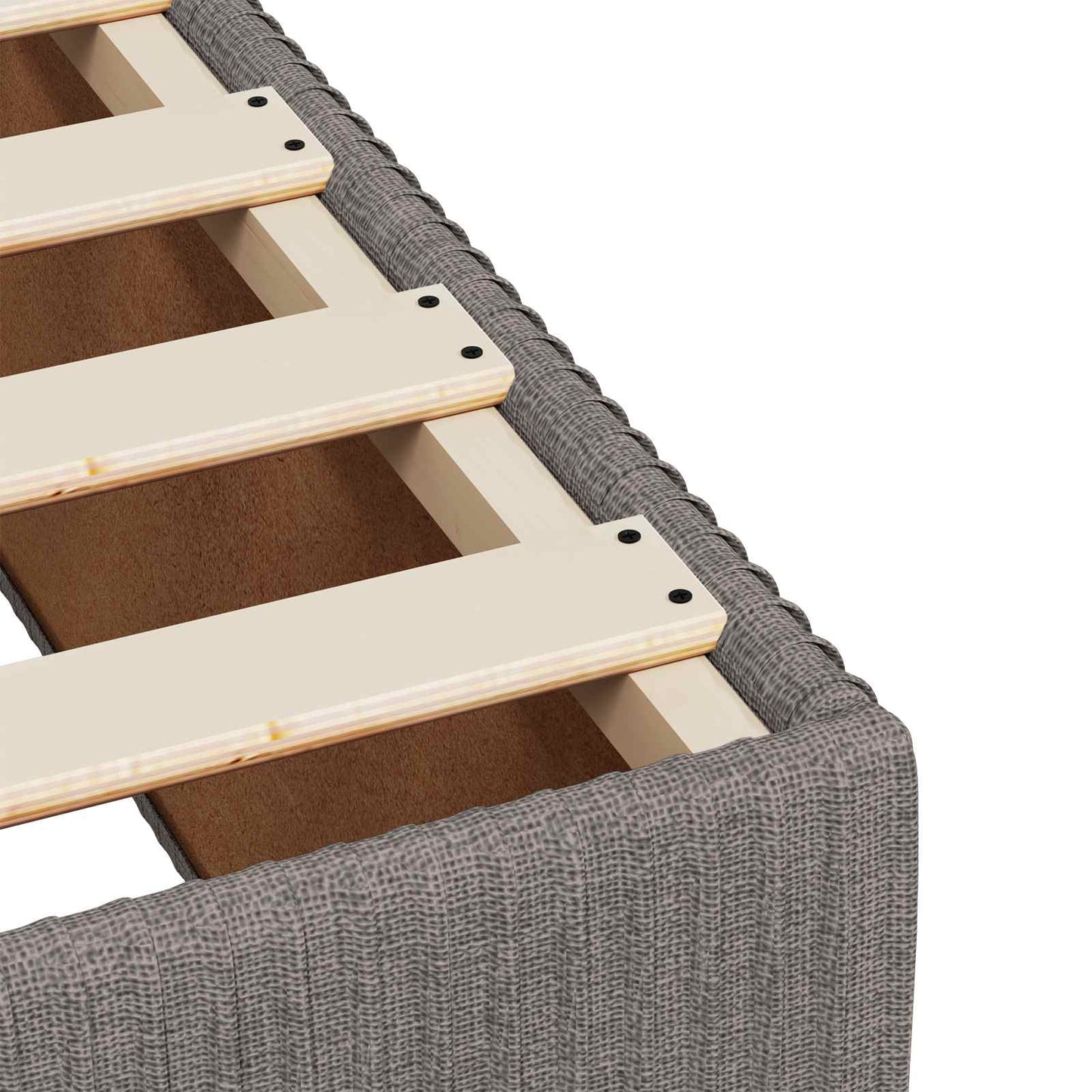 Letto box spring con materasso Tortora 140 x 200 cm Tessuto