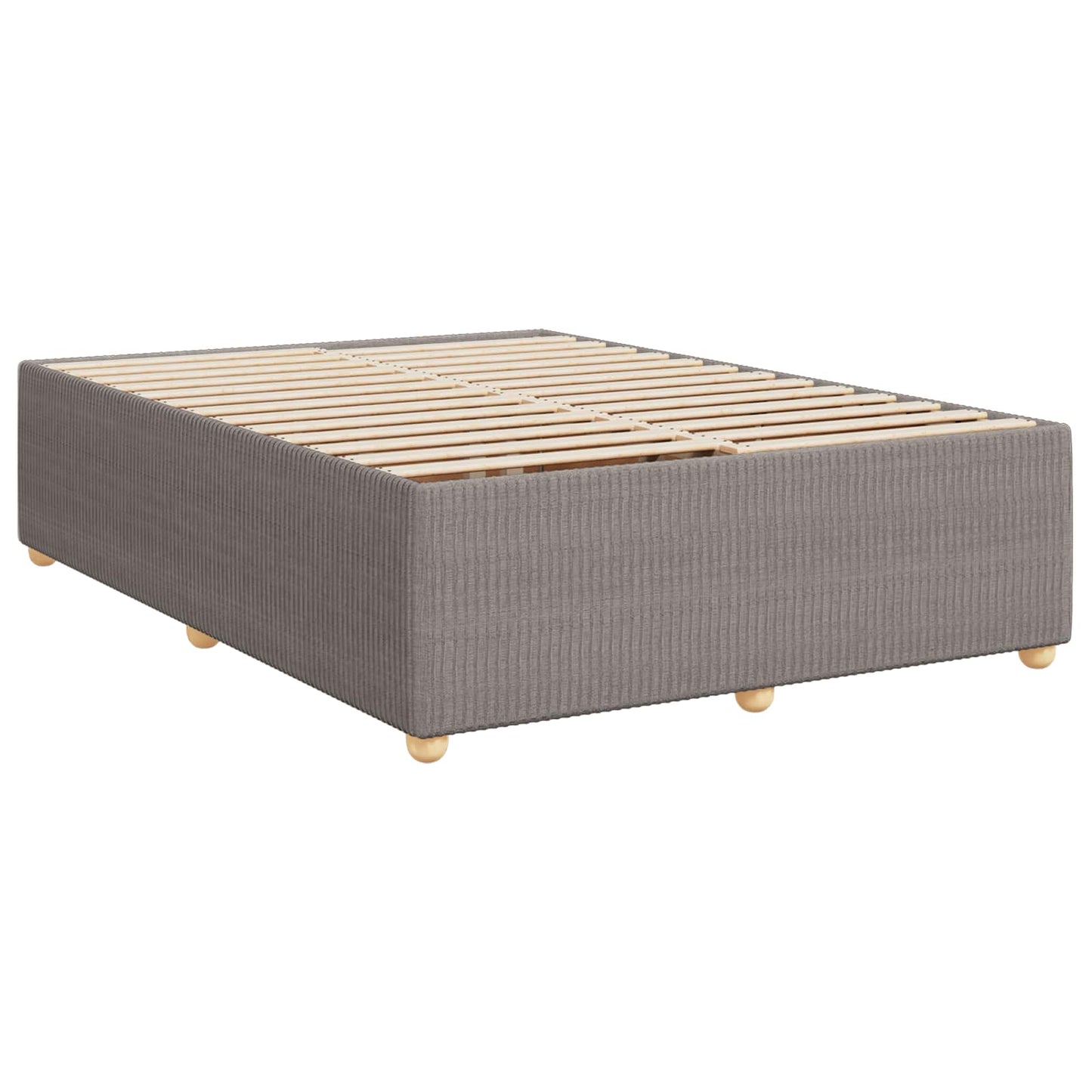 Letto box spring con materasso Tortora 140 x 200 cm Tessuto