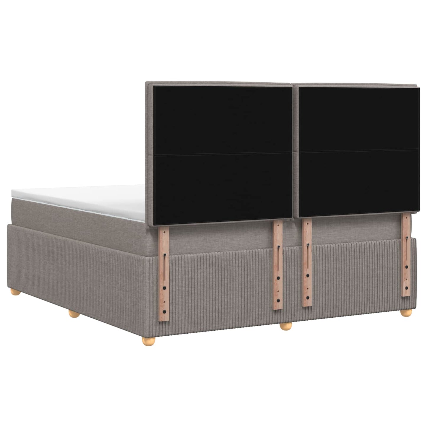 Letto box spring con materasso Tortora 140 x 200 cm Tessuto