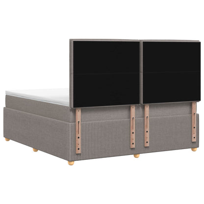 Letto box spring con materasso Tortora 140 x 200 cm Tessuto
