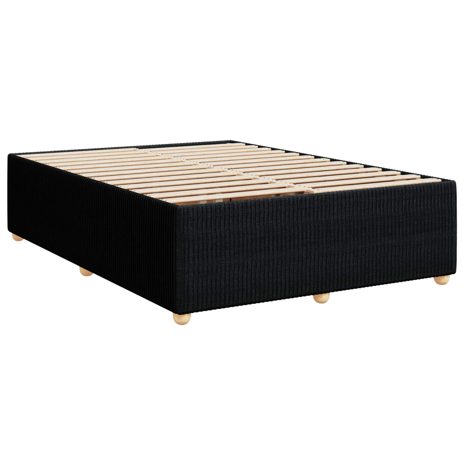 Letto box spring con materasso Nero 140 x 200 cm Tessuto | homemem39