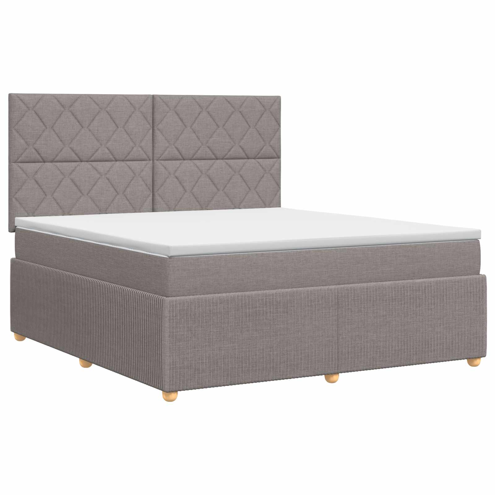 Letto box spring con materasso Tortora 140 x 200 cm Tessuto | homemem39