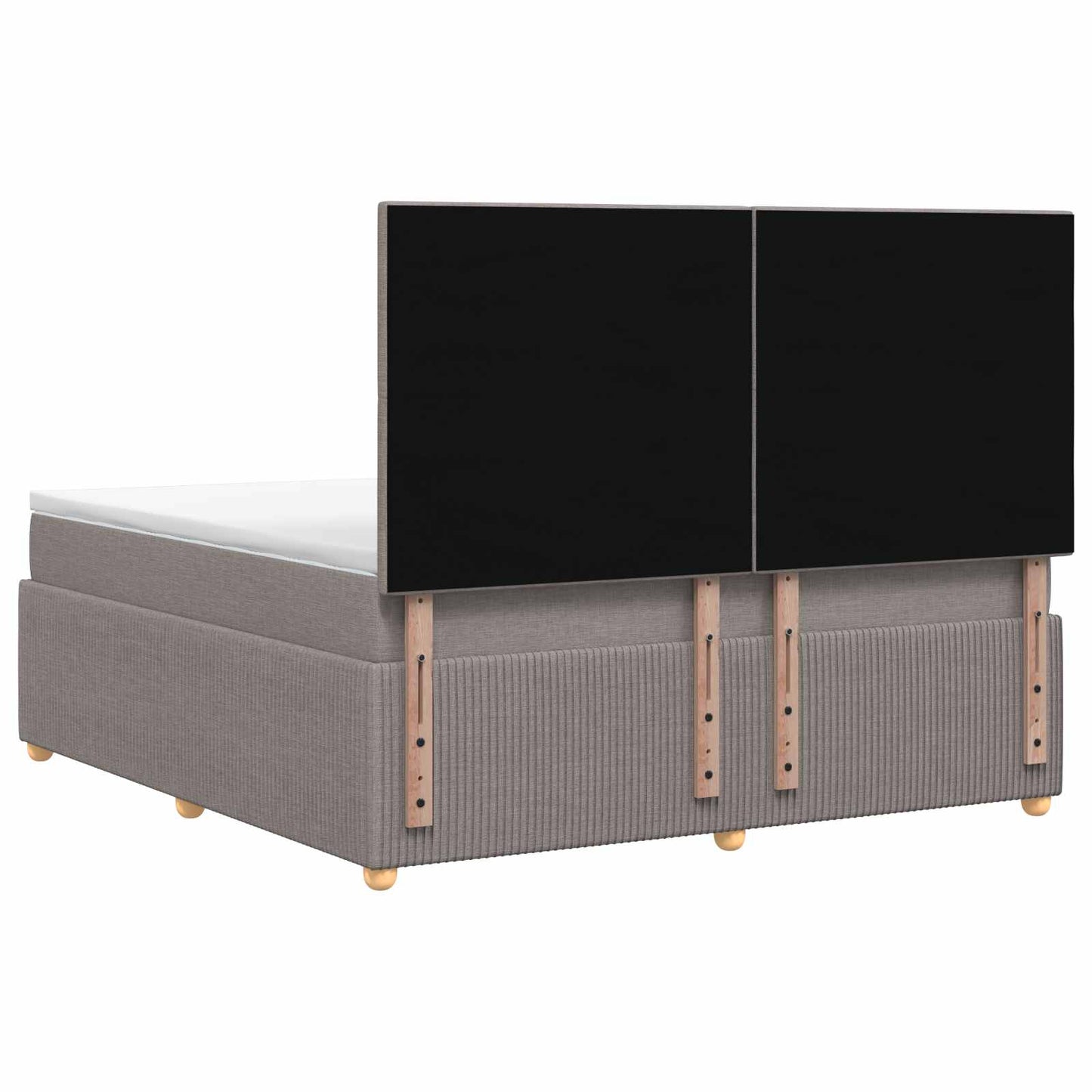 Letto box spring con materasso Tortora 140 x 200 cm Tessuto | homemem39