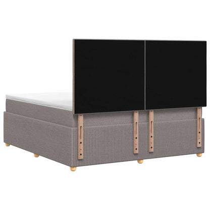 Letto box spring con materasso Tortora 140 x 200 cm Tessuto | homemem39