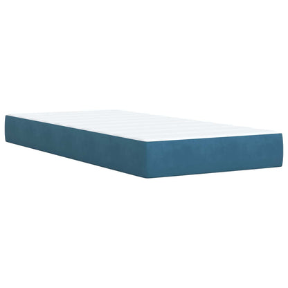 Letto box spring con materasso Blu 80 x 200 cm Velluto | homemem39