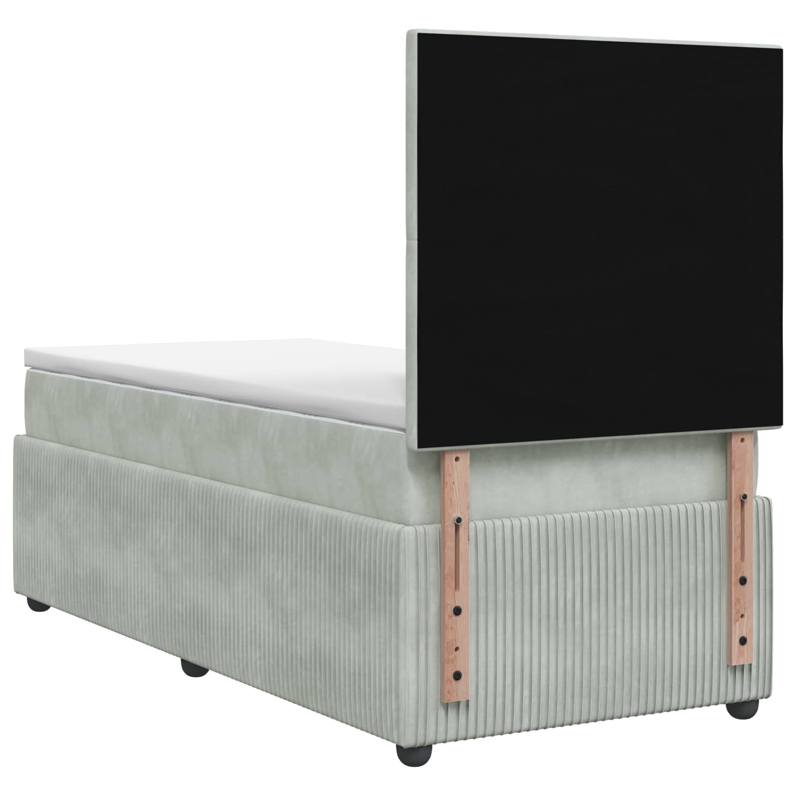 Letto box spring con materasso Grigio Chiaro 100 x 200 cm | homemem39