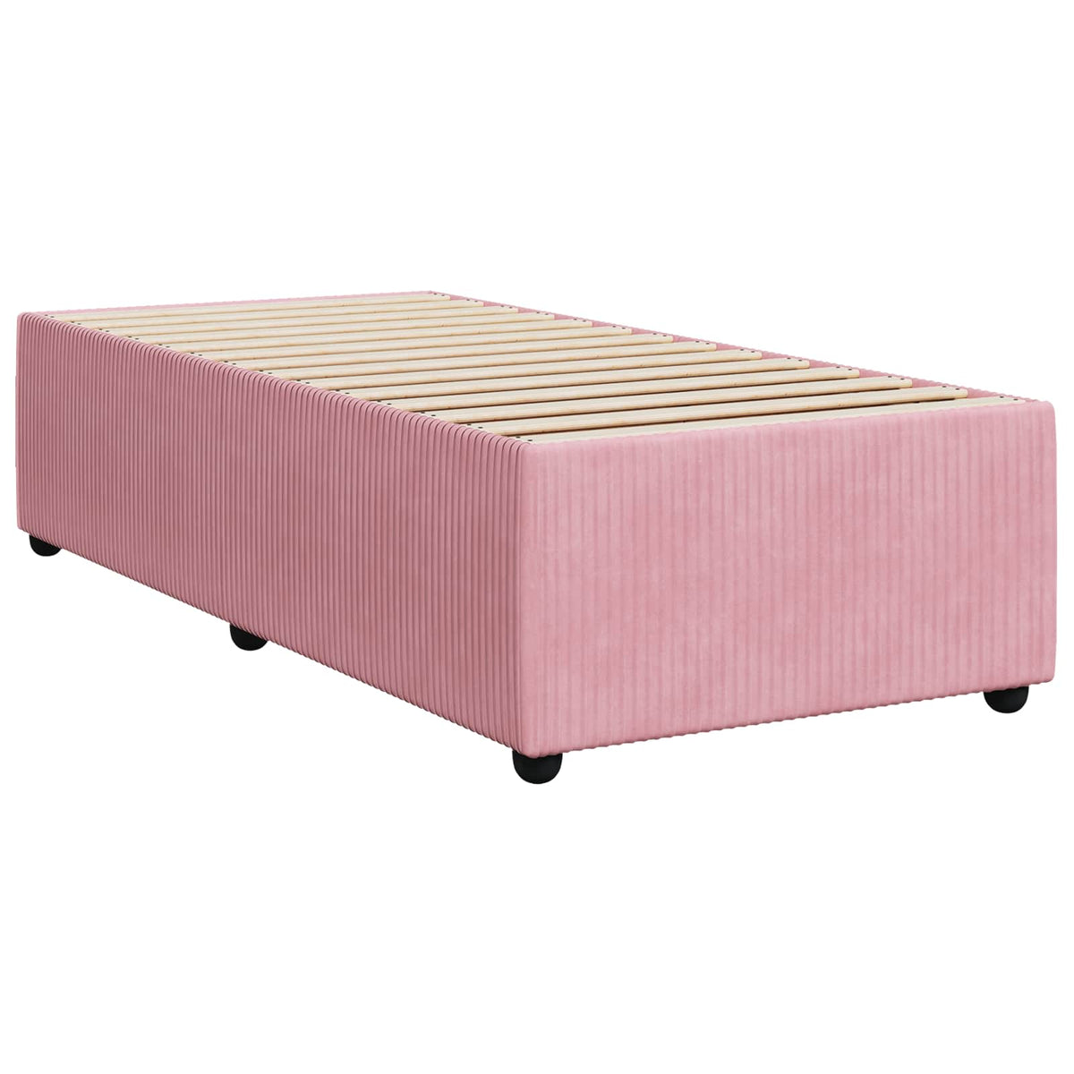 Letto box spring con materasso Rosa 100 x 200 cm Velluto | homemem39