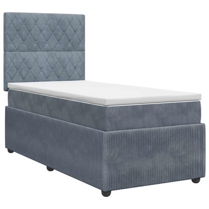 Letto box spring con materasso Grigio Scuro 100 x 200 cm | homemem39