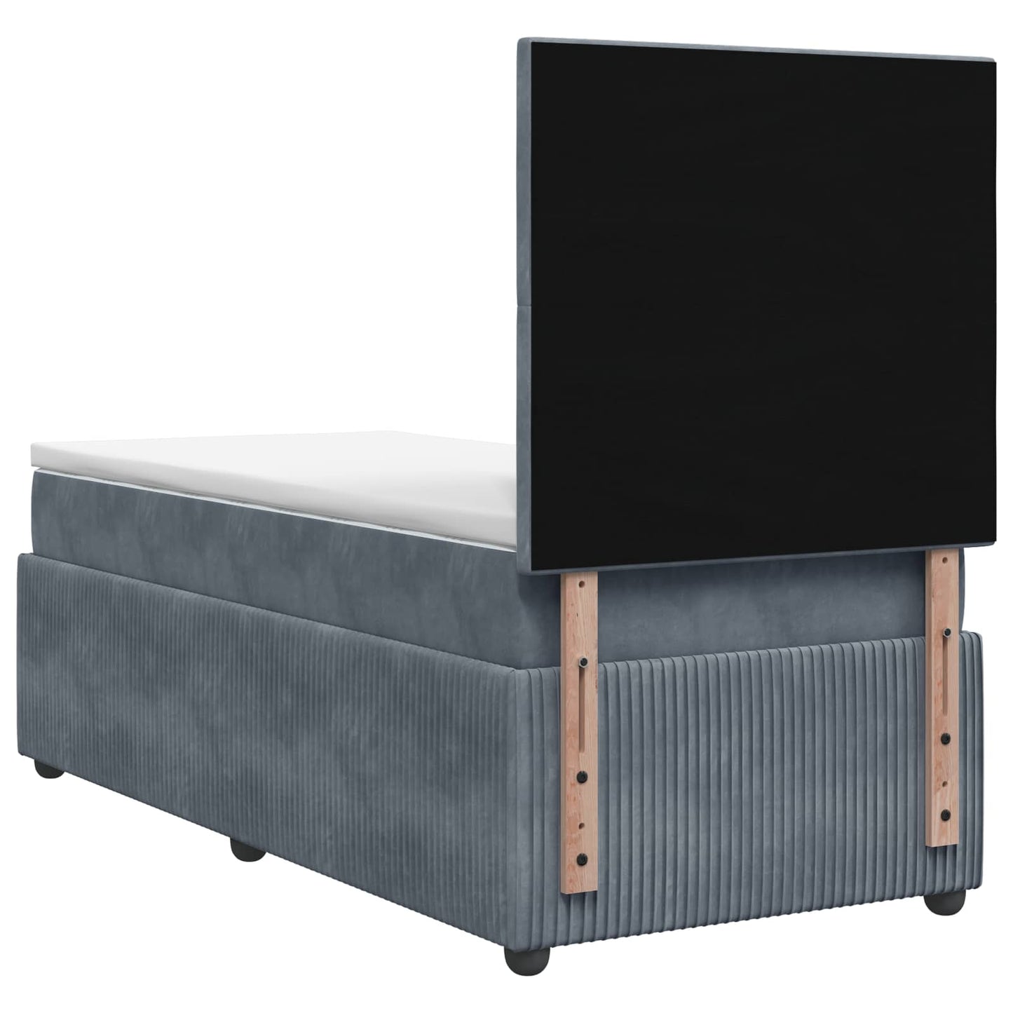 Letto box spring con materasso Grigio Scuro 100 x 200 cm | homemem39