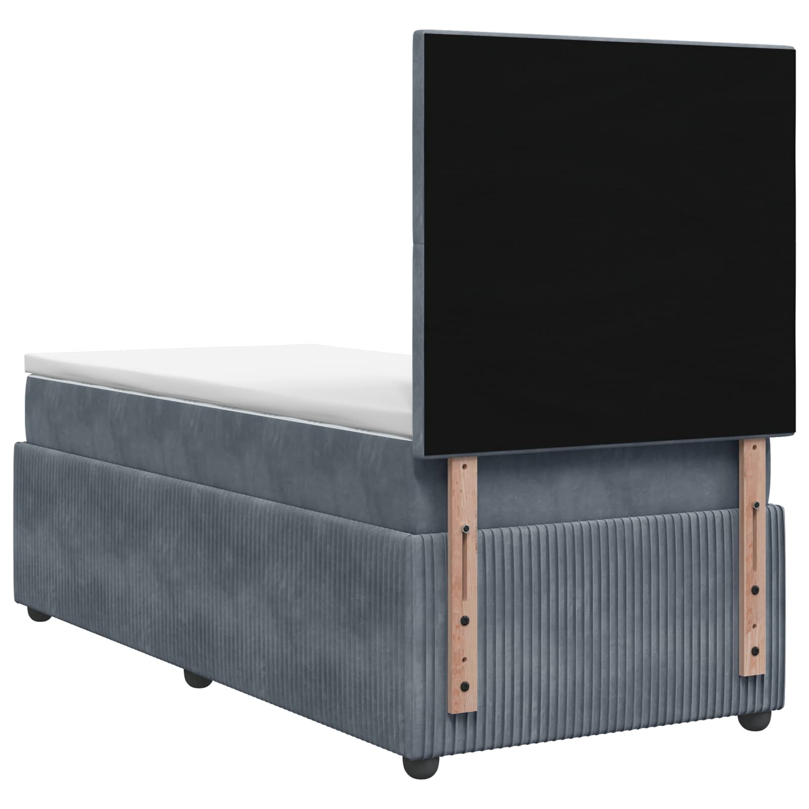 Letto box spring con materasso Grigio Scuro 100 x 200 cm | homemem39