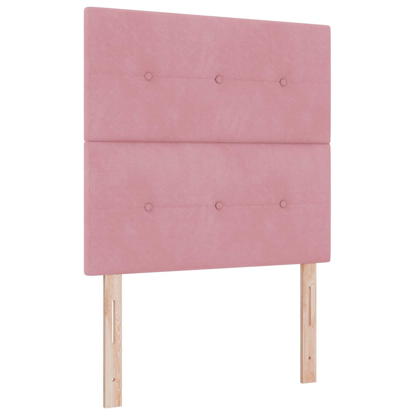 Letto box spring con materasso Rosa 120 x 190 cm Velluto