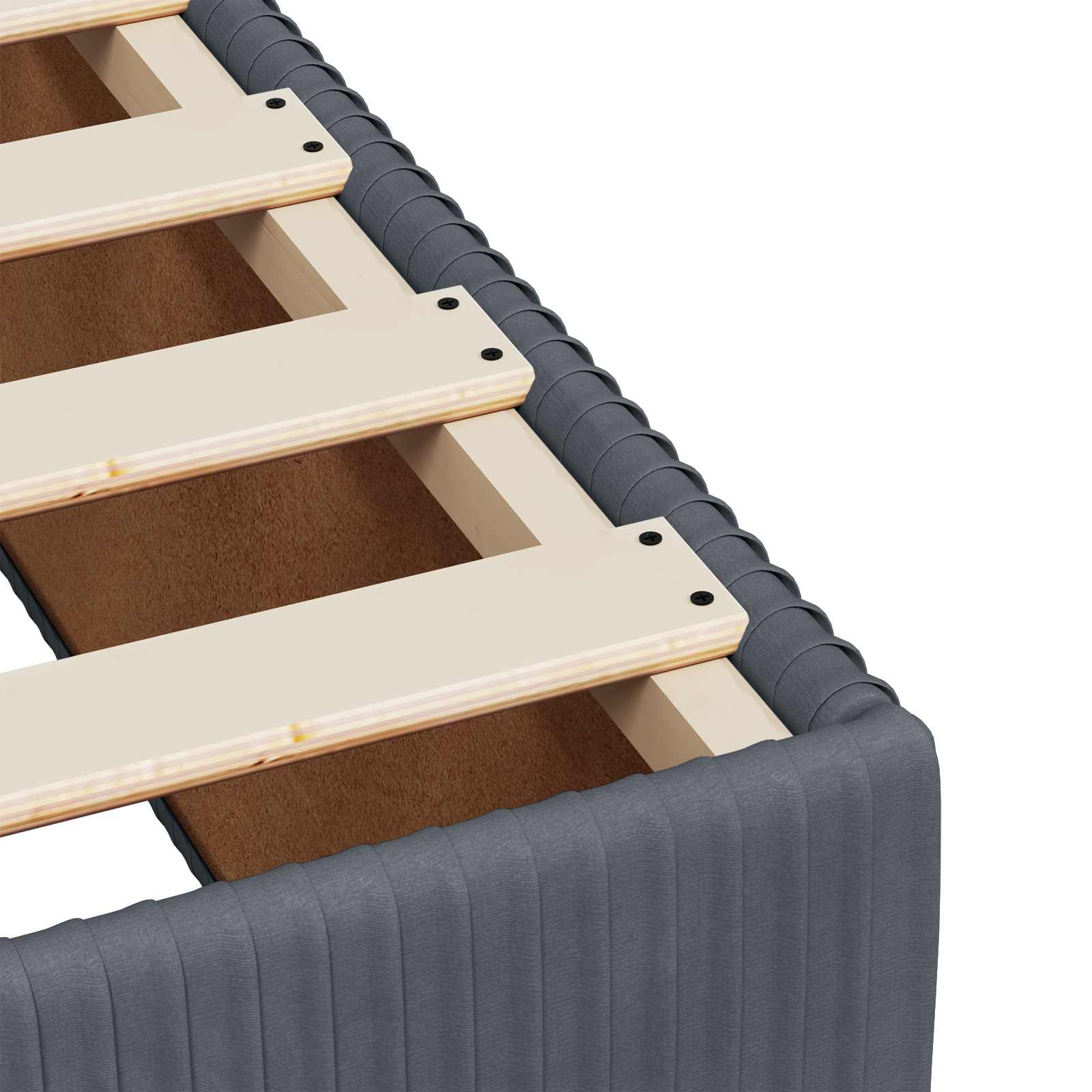 Letto box spring con materasso Grigio Scuro 120 x 190 cm | homemem39