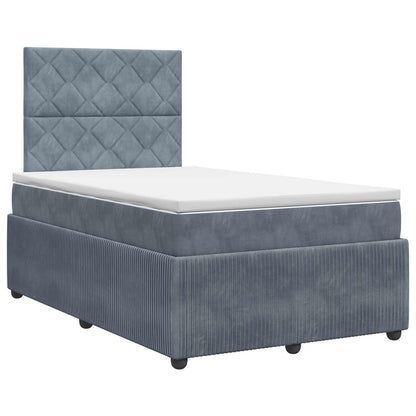 Letto box spring con materasso Grigio Scuro 120 x 190 cm | homemem39