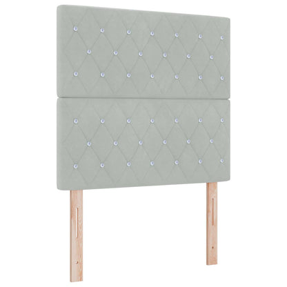 Letto box spring con materasso Grigio Chiaro 120 x 200 cm | homemem39