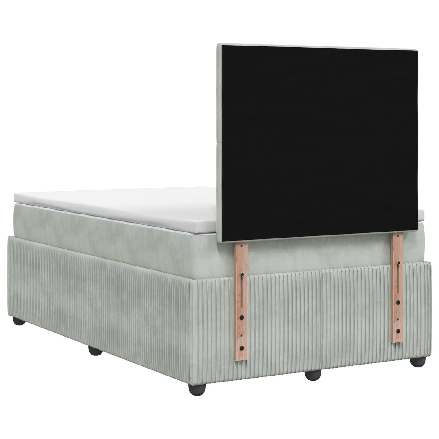 Letto box spring con materasso Grigio Chiaro 120 x 200 cm | homemem39