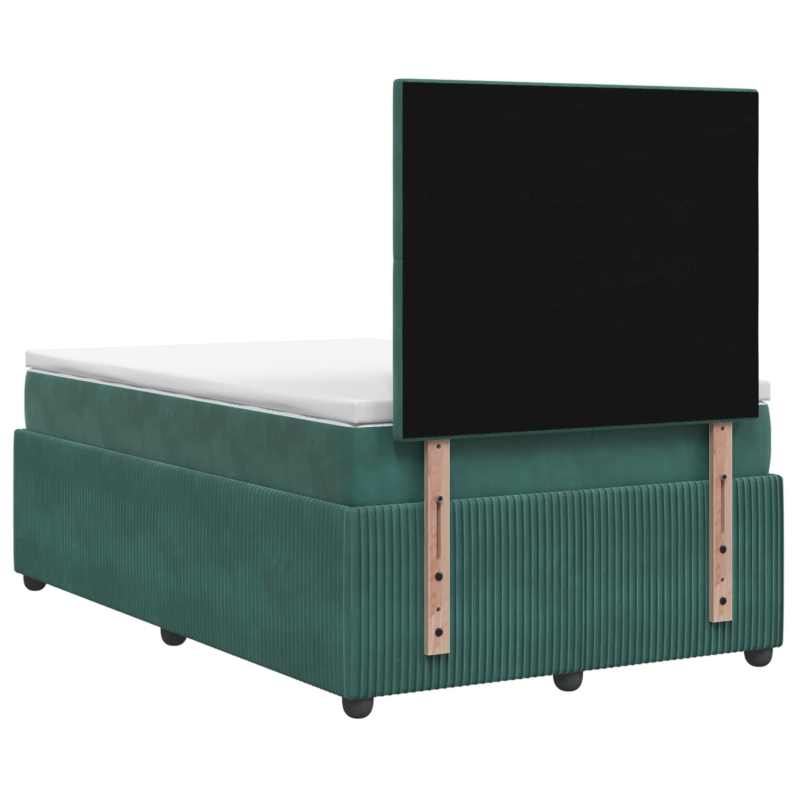 Letto box spring con materasso Verde Scuro 120 x 200 cm Velluto | homemem39