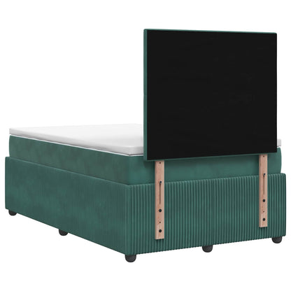 Letto box spring con materasso Verde Scuro 120 x 200 cm Velluto | homemem39