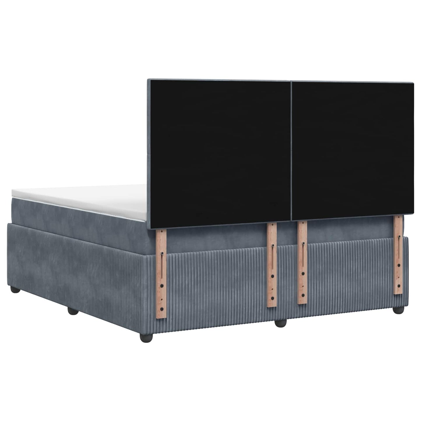Letto box spring con materasso Grigio Scuro 140 x 190 cm | homemem39