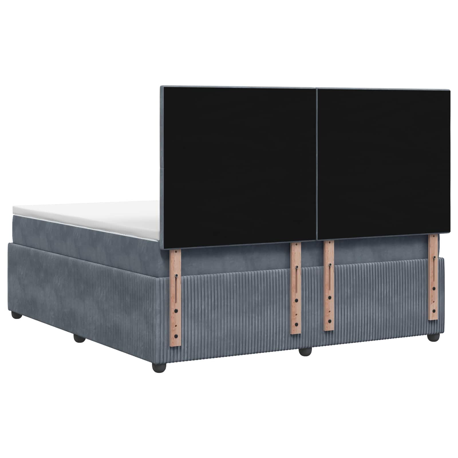 Letto box spring con materasso Grigio Scuro 140 x 190 cm | homemem39