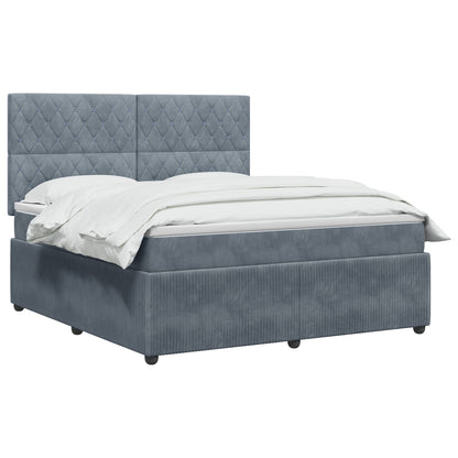 Letto box spring con materasso Grigio Scuro 160 x 200 cm | homemem39
