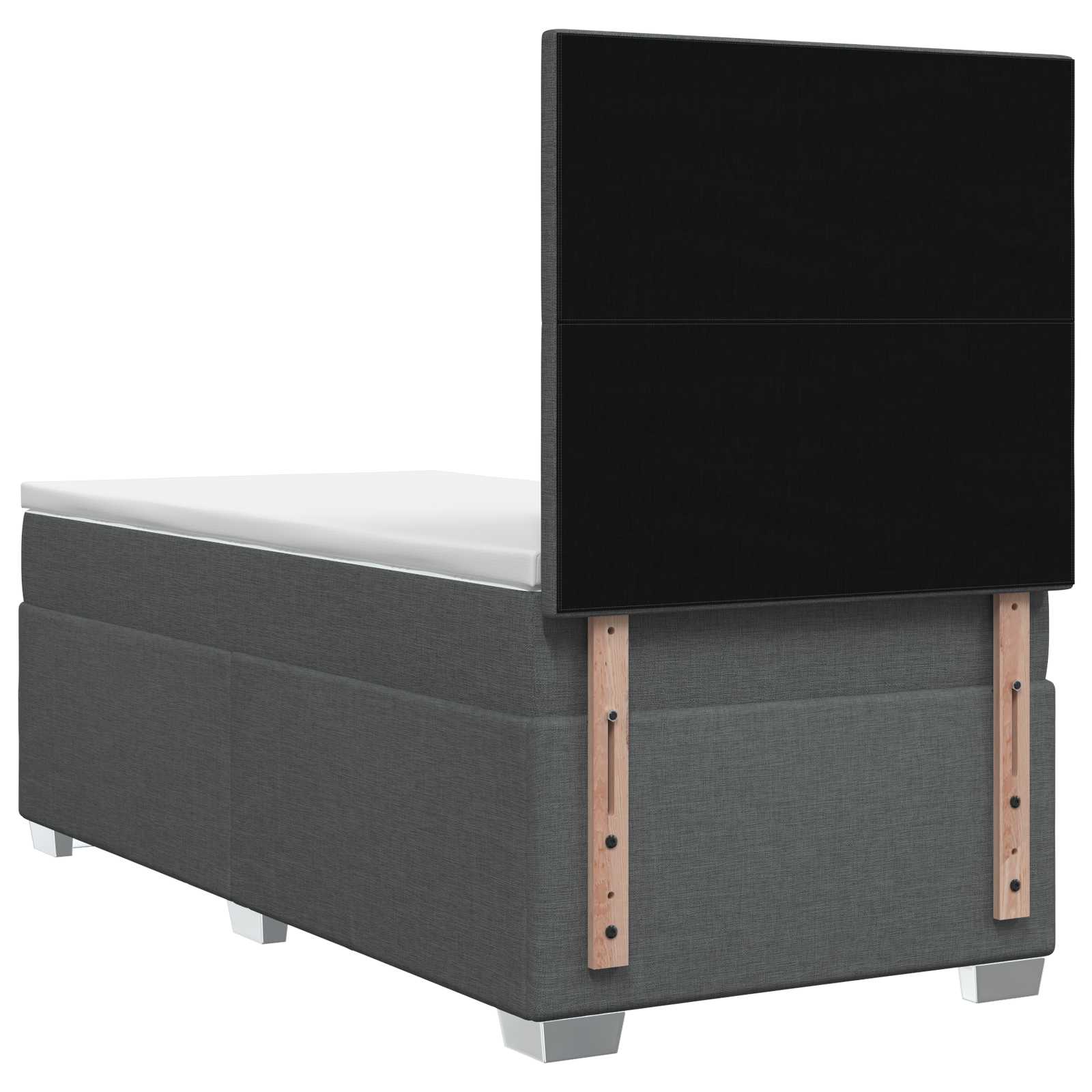 Letto box spring con materasso Grigio Scuro 90 x 190 cm Tessuto | homemem39