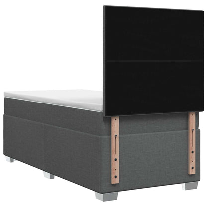 Letto box spring con materasso Grigio Scuro 90 x 190 cm Tessuto | homemem39