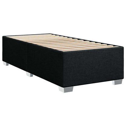Letto box spring con materasso Nero 90 x 190 cm Tessuto | homemem39