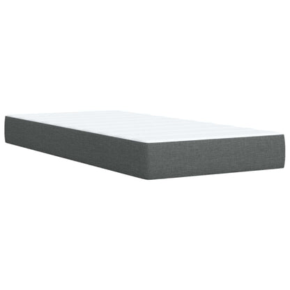 Letto box spring con materasso Grigio Scuro 90 x 200 cm Tessuto | homemem39