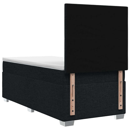 Letto box spring con materasso Nero 90 x 200 cm Tessuto | homemem39