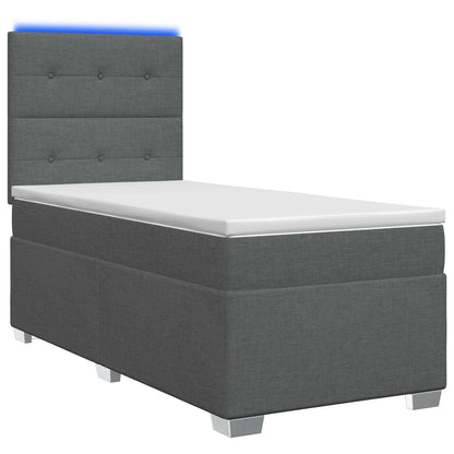 Letto box spring con materasso Grigio Scuro 100 x 200 cm | homemem39