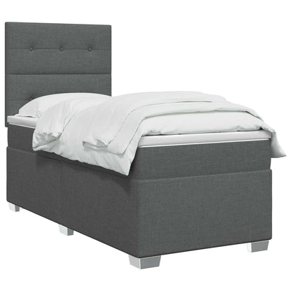 Letto box spring con materasso Grigio Scuro 100 x 200 cm | homemem39